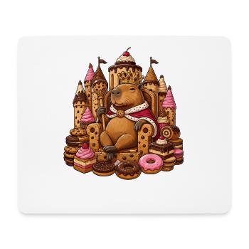 Royal Capybara in the Dessert Kingdom - Mouse Pad (horizontal) - white - Front