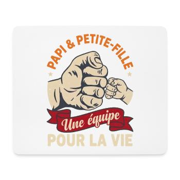 Opa und Enkelin Team für Vintage Life - Mousepad (Querformat) - Weiß - Vorne