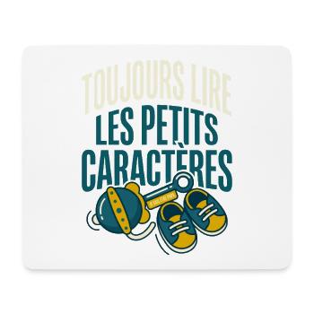 Futur Papa Humour Petits Caractères - Tapis de souris (format paysage) - blanc - Devant