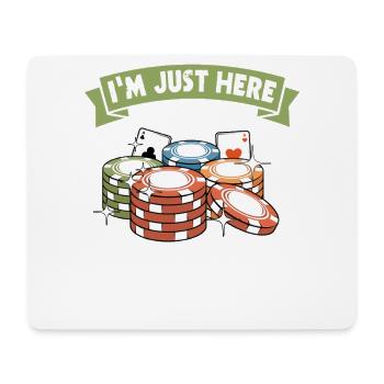 Poker Pokern - Tapis de souris (format paysage) - blanc - Devant