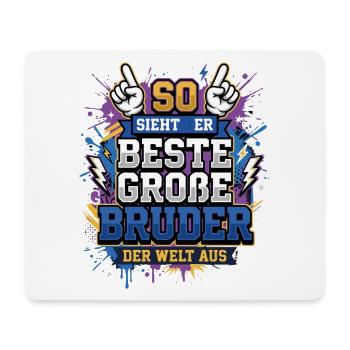 So sieht der beste große Bruder der welt aus - Mousepad (Querformat) - Weiß - Vorne