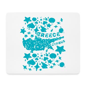 Cyprus map vintage turquoise - Mouse Pad (horizontal) - white - Front
