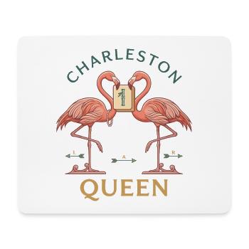 Mahjong Charleston Queen Flamingo - Mouse Pad (horizontal) - white - Front