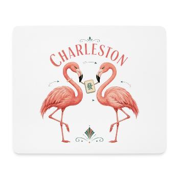Mahjong Charleston Queen Flamingo - Mousepad (Querformat) - Weiß - Vorne