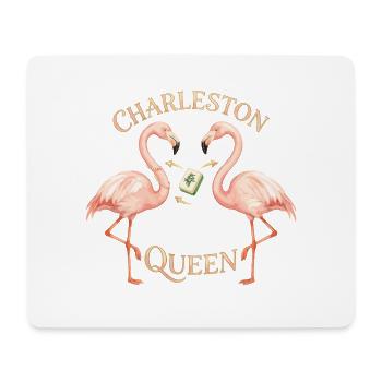 Mahjong Charleston Queen Flamingo - Mouse Pad (horizontal) - white - Front