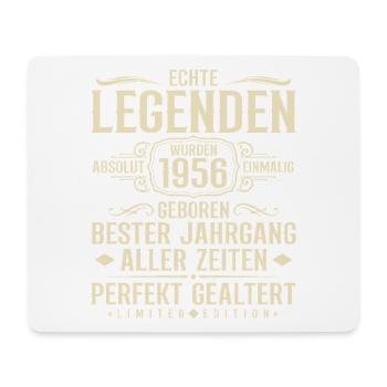 Jahrgang 1956 Geburtstag Absolut Einmalig - Mousepad (Querformat) - Weiß - Vorne
