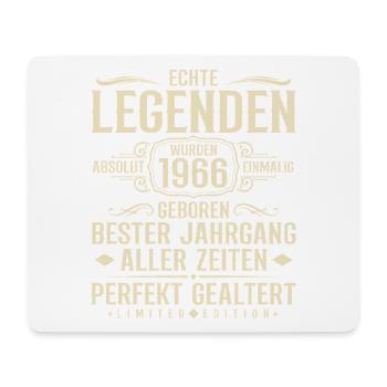 Jahrgang 1966 Geburtstag Absolut Einmalig - Mousepad (Querformat) - Weiß - Vorne