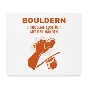 Bouldern Probleme Löse Ich Mit Den Händen - Mousepad (Querformat) - Weiß - Vorne