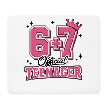 13th Birthday Shirt Funny Meme 67th Birthday 13 - Tapis de souris (format paysage) - blanc - Devant
