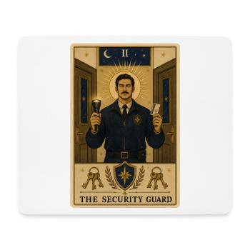 Agent de sécurité | Tarot de sécurité - Tapis de souris (format paysage) - blanc - Devant