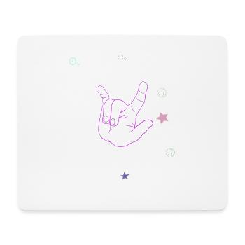 Neon Rock  - Mousepad (Querformat) - Weiß - Vorne