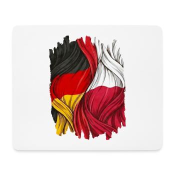 Stolz auf die Deutschland und Polen Flagge - Mousepad (Querformat) - Weiß - Vorne