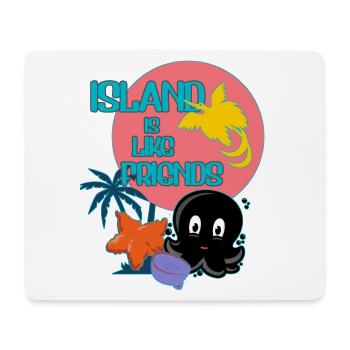 Insel mit Freunden  - Mousepad (Querformat) - Weiß - Vorne