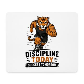 Discipline today succes tomorrow - Mousepad (Querformat) - Weiß - Vorne