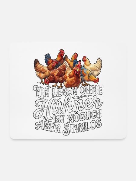 Hühnerliebhaber Hühnerhalter - Mousepad (Querformat) - Weiß