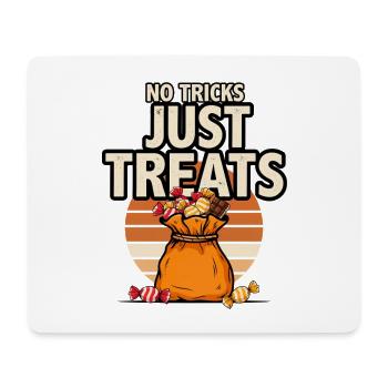 Halloween-Süßigkeiten – Keine Tricks, nur Leckerlis - Mousepad (Querformat) - Weiß - Vorne