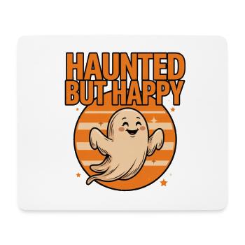 Niedlicher Geist Halloween – Verflucht, aber glücklich - Mousepad (Querformat) - Weiß - Vorne