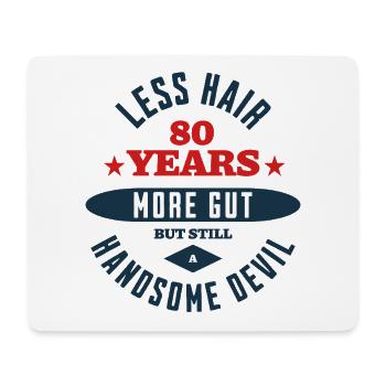 Diable du 80e anniversaire - Tapis de souris (format paysage) - blanc - Devant