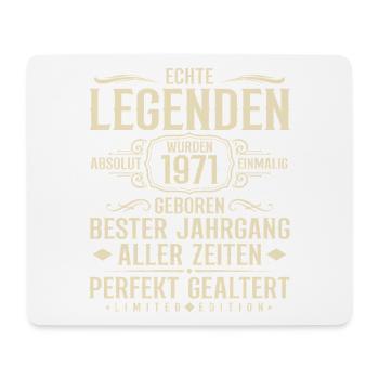 Jahrgang 1971 Geburtstag Absolut Einmalig - Mousepad (Querformat) - Weiß - Vorne