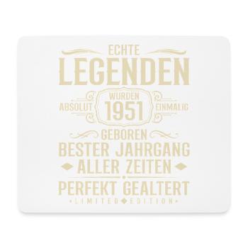 Jahrgang 1951 Geburtstag Absolut Einmalig - Mousepad (Querformat) - Weiß - Vorne