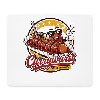 Currywurst Geht Immer | Fast Food Kult - Mousepad (Querformat) - Weiß - Vorne
