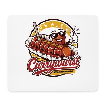 Currywurst - mein Lieblingsgemüse | Fast Food Kult - Mousepad (Querformat) - Weiß - Vorne