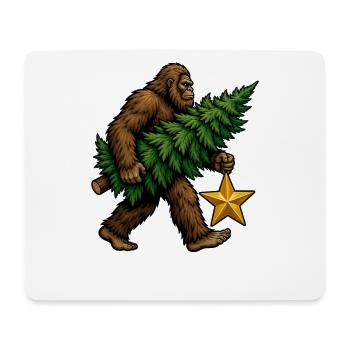 Bigfoot-Weihnachtsbaum und Stern, Bigfoot-Weihnach - Mousepad (Querformat) - Weiß - Vorne