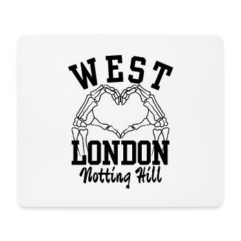 West London Notting Hill Skeleton Heart Grafik - Mousepad (Querformat) - Weiß - Vorne