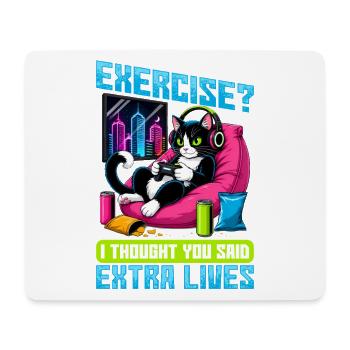 Gamer Gaming Cat Video Game - Mousepad (Querformat) - Weiß - Vorne