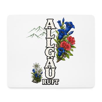 Allgäu ruft – Berge, Blumen und Heimatliebe - Mousepad (Querformat) - Weiß - Vorne