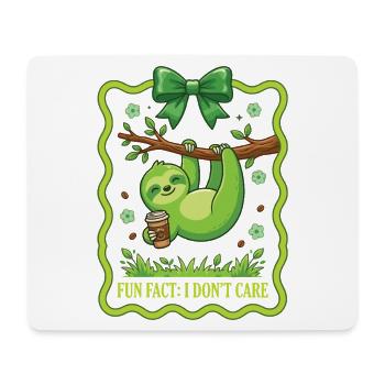 Lustiger Sarkastischer Fun Fact Ist Mir Egal - Mousepad (Querformat) - Weiß - Vorne