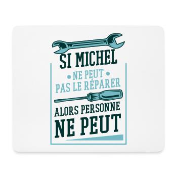 Michel Cadeau humour personnalisé - Tapis de souris (format paysage) - blanc - Devant