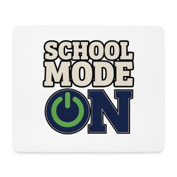 Zurück in die Schule – Schulmodus auf Einschalttaste - Mousepad (Querformat) - Weiß - Vorne