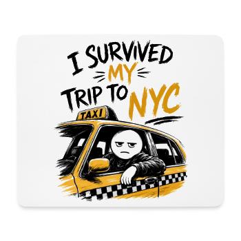 Taxi New York City Gelber Humor NYC Meme - Mousepad (Querformat) - Weiß - Vorne