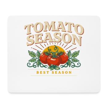 Tomatensaison: Beste Saison - Mousepad (Querformat) - Weiß - Vorne