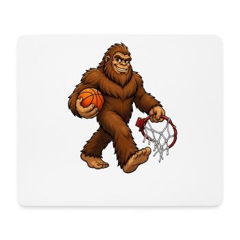 Basketball Bigfoot Sasquatch Lustiger Bigfoot - Mousepad (Querformat) - Weiß - Vorne