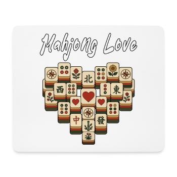 Mahjong Love Chinese Game Social Club - Mouse Pad (horizontal) - white - Front