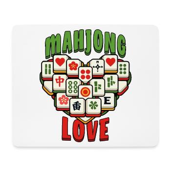 Mahjong Game Social Club Love Mahjong - Mouse Pad (horizontal) - white - Front