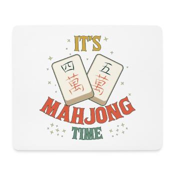 Mahjong-Spiel-Sozialclub Es ist Mahjong-Zeit - Mousepad (Querformat) - Weiß - Vorne