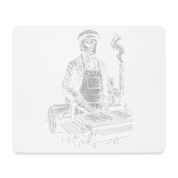 James K. Polk beim BBQ Grillen - Mousepad (Querformat) - Weiß - Vorne