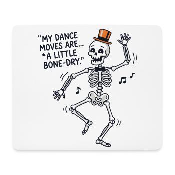 Skelett-Tanz-Zylinder - Mousepad (Querformat) - Weiß - Vorne