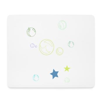 Skizzenplaneten und Sterne - Mousepad (Querformat) - Weiß - Vorne