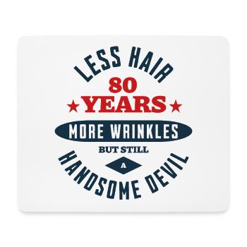 80th Birthday Devil - Mouse Pad (horizontal) - white - Front