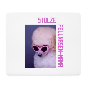 Stolze Fellnasen-Mama - Mousepad (Querformat) - Weiß - Vorne