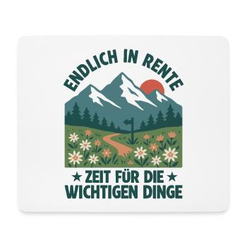 Rente Retro Berge Zeit zu Wandern - Mousepad (Querformat) - Weiß - Vorne