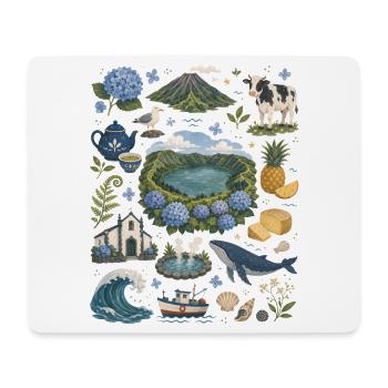 Azores | Volcanic Islands, Whales & Nature - Mouse Pad (horizontal) - white - Front
