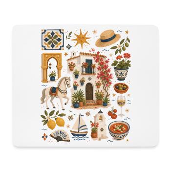 Andalusien | Sonne, Oliven & Lebensfreude - Mousepad (Querformat) - Weiß - Vorne
