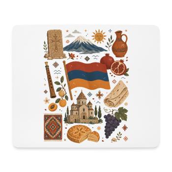 Armenia | Ararat, culture & love of the homeland - Mouse Pad (horizontal) - white - Front