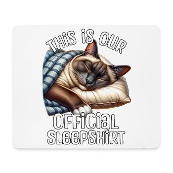 Siamkatze Schlafshirt - Mousepad (Querformat) - Weiß - Vorne