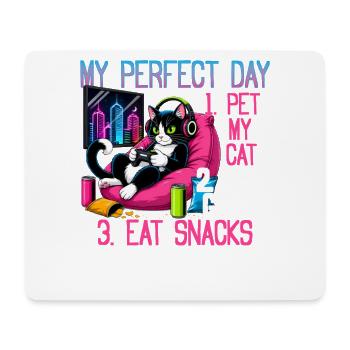Gamer Gaming Cat Video Game - Mousepad (Querformat) - Weiß - Vorne